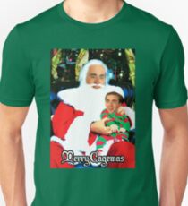 Frohe Cagemas Santa Knie Nicolas Cage Weihnachten Slim Fit T-Shirt