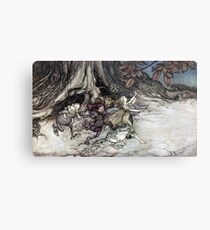 Wenn die Feen denken, Sie suchen nicht - Peter Pan in Kensington Gardens - Arthur Rackham Metallbild