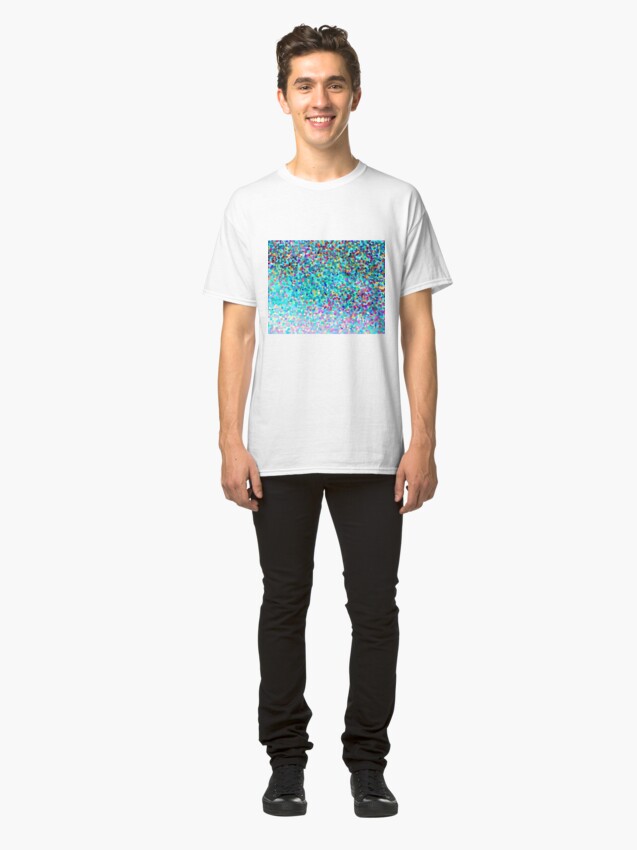 Alternative Ansicht von Aqua Blue Mehrfarbige Abstrakte Kunst Formt Muster Classic T-Shirt