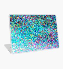 Aqua Blue Multicolored Abstract Art Shapes Pattern Laptop Skin