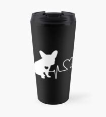 Taza de viaje Bulldog francés del latido del corazón