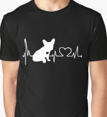 Heartbeat French Bulldog Graphic T-Shirt
