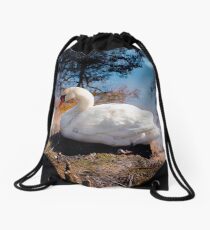 Swan Lake Beauty Drawstring Bag