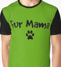 Fur Mama Dark Small Paw Graphic T-Shirt