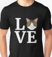 Camiseta unisex Amo mi camiseta americana del gato de Shorthair Camiseta del regalo del amante del gato