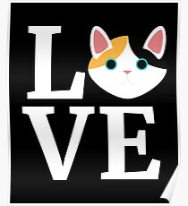 I Love My Japanese Bobtail Cat T-Shirt Cat Lover Gift Tee Poster