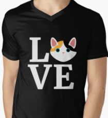 I Love My Japanese Bobtail Cat T-Shirt Cat Lover Gift Tee Men's V-Neck T-Shirt