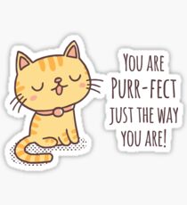 You Are Purrfect Just The Way You Are Sticker