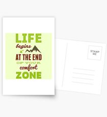 Life begins at the end of your comfort zone. Postcards