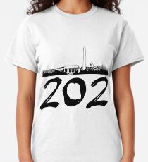 Washington D.C. - 202 (Black Logo) Classic T-Shirt