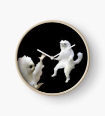 persian cat meme Clock