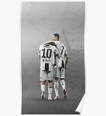 Illustration Dybala and Ronaldo Art Poster