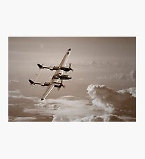 P-38 Lightning Mono Photographic Print