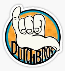 Dutch bros hang loose yellow Sticker