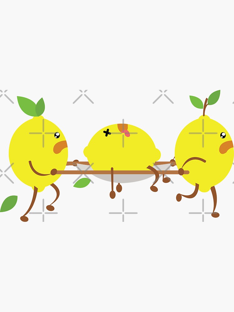 "Funny LemonAid Lemon First Aid Pun Joke" Stickers by PrintPress