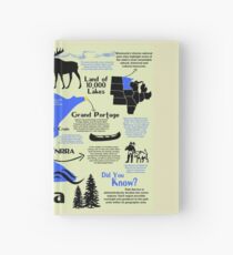 Minnesota National Parks Infographic Map Hardcover Journal