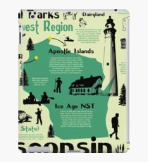 Wisconsin National Parks Infographic Map iPad Case/Skin
