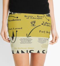 Kansas National Parks Infographic Map Mini Skirt