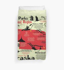 Nebraska National Parks Infographic Map Duvet Cover