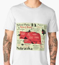 Nebraska National Parks Infographic Map Men's Premium T-Shirt
