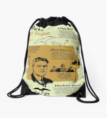 Iowa National Parks Infographic Map Drawstring Bag