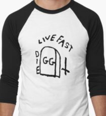 GG Allin Live Fast Die Tattoo (big version) Men's Baseball ¾ T-Shirt