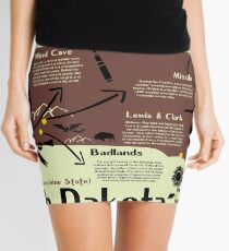 South Dakota National Parks Infographic Map Mini Skirt
