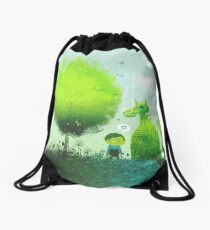 An Elf's Best Friend Drawstring Bag