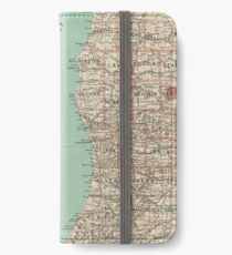 Vintage Map of Lake Michigan (1888) iPhone Wallet/Case/Skin