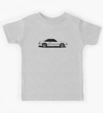 Ford Mustang GT (fox body) - stylized line Kids Tee