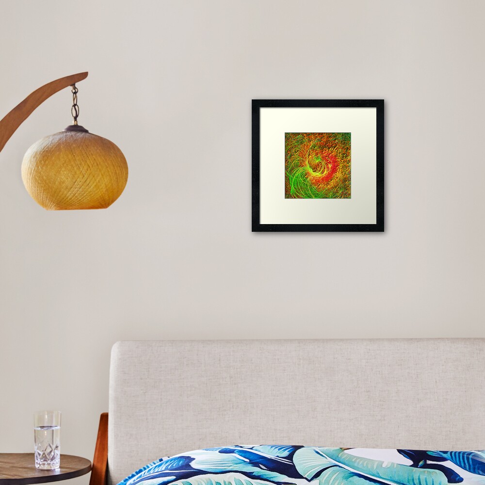 Abstract Crazy Grapefruit Framed Art Print