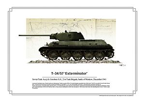 T34/57 Exterminator - tank ace Lt. Gorobetz, battle of Moskow