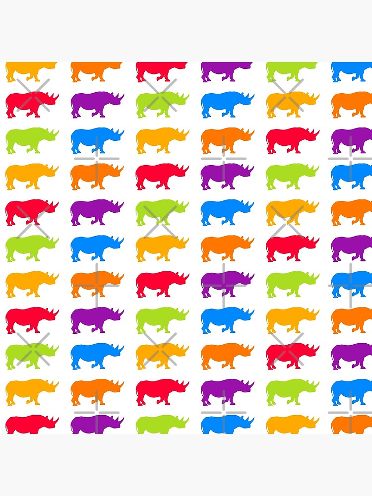 colorful rhino pattern by PlantVictorious