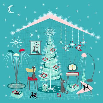 Artwork thumbnail, Retro Holiday Decorating ©️studioxtine  by studioxtine