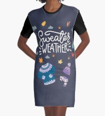 Sweater Weather Graphic T-Shirt Dress