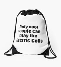 Electric Cello Player Musician Funny Gift Idea Drawstring Bag