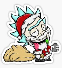 Pegatina Santa Rick / Rick And Morty Navidad / Rick borracho