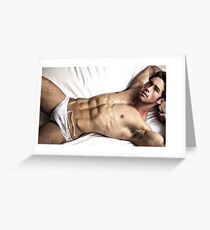 Reclined Male Model Greeting Card