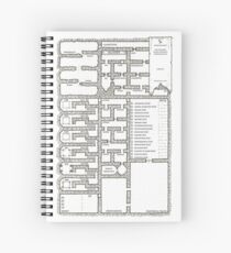 Cuaderno de espiral Arte de la hoja de personajes de Dungeon Themed 5e