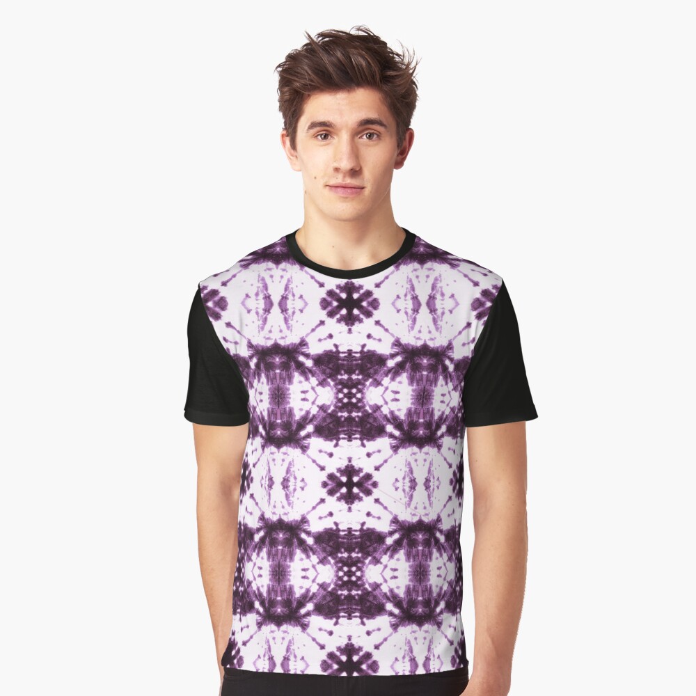Ikat Shibori Violet Graphic T-Shirt