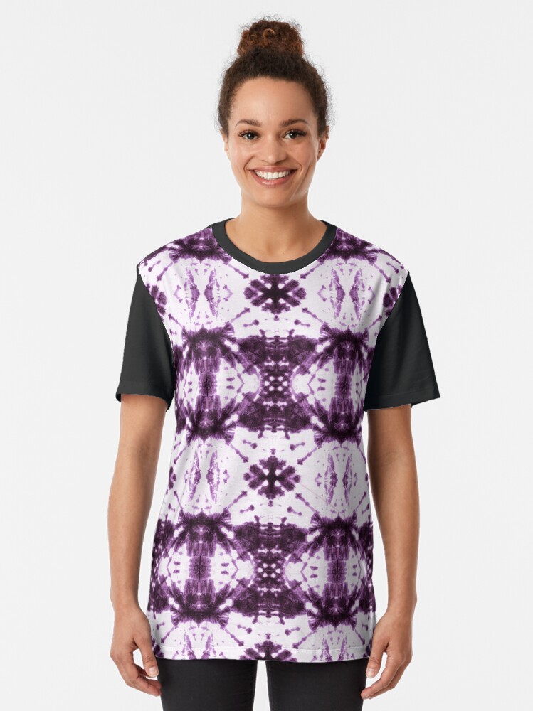 Alternate view of Ikat Shibori Violet Graphic T-Shirt