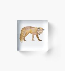 FOX - WATERCOLOR FOX - Gift for Fox Lovers Acrylic Block