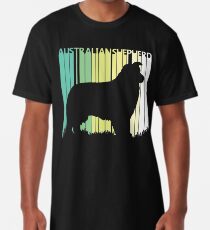 Camiseta larga Linda silueta de pastor australiano