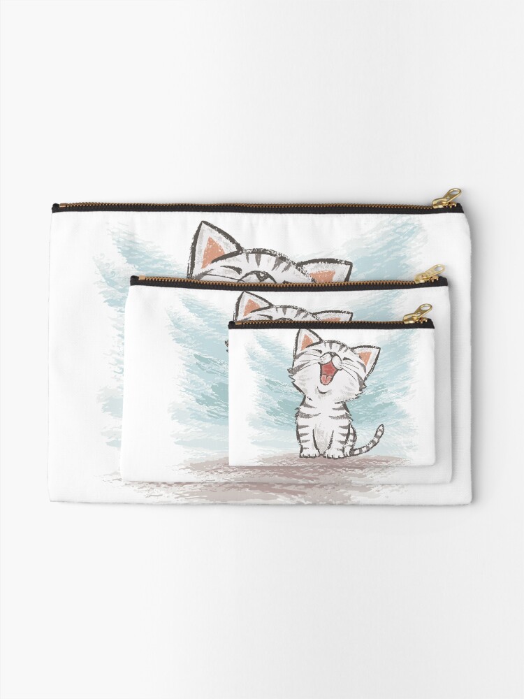 Alternate view of American Shorthair happy Zipper Pouch