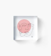 Faces - One Line Drawing Acrylblock