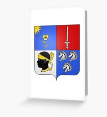 French France Coat of Arms 17801 Blason Nicolas Marin, baron Leclerc des Essarts Greeting Card