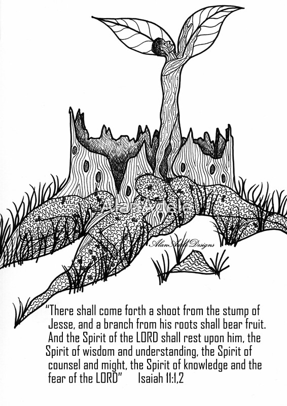 "The Stump of Jesse" by AlanAdele Redbubble