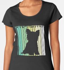 Cute Yorkshire Terrier Silhouette Women's Premium T-Shirt