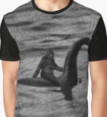 Bigfoot Riding Loch Ness Monster HQ Graphic T-Shirt