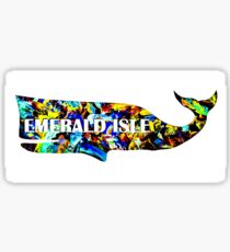 Emerald Isle whale sticker Sticker